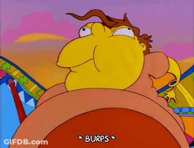 Tripping Barney Simpsons Burps GIF