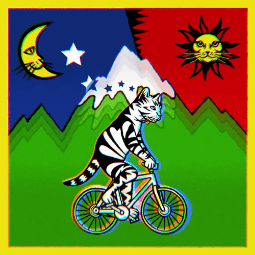 Tripping Cat Riding A Bike GIF