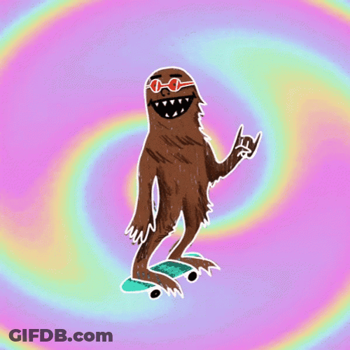 Trippy Animated Big Foot GIF