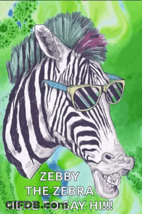 Trippy Animated Zebra GIF