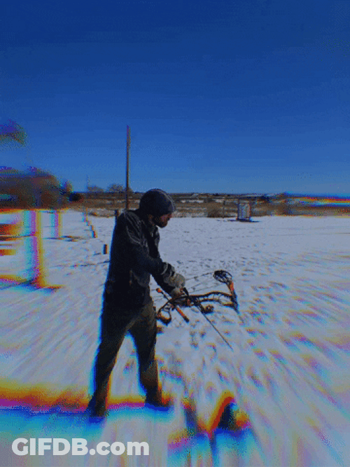 Trippy Archery Practice Modern Bow GIF