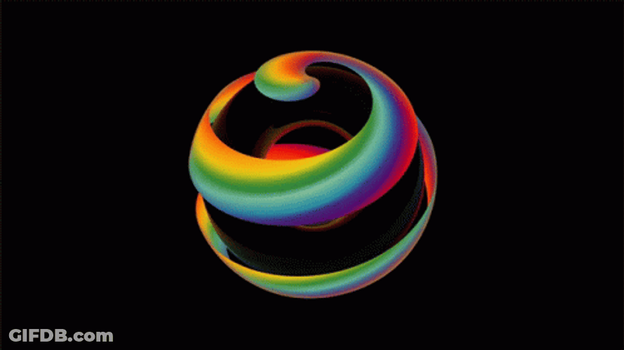 Trippy Dope Ball Spiral Rainbow GIF