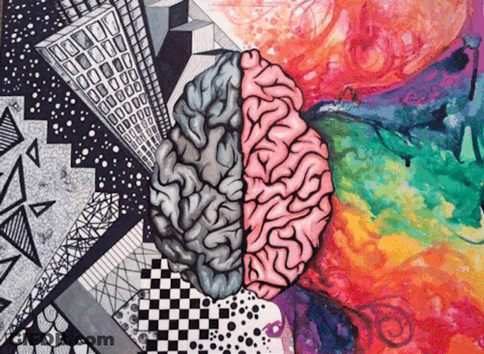 Trippy Dope Brain Colors GIF