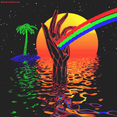 Trippy Dope Hand Above Water GIF
