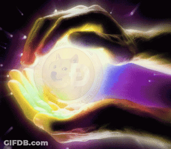 Trippy Dope Hands Doge Coin GIF