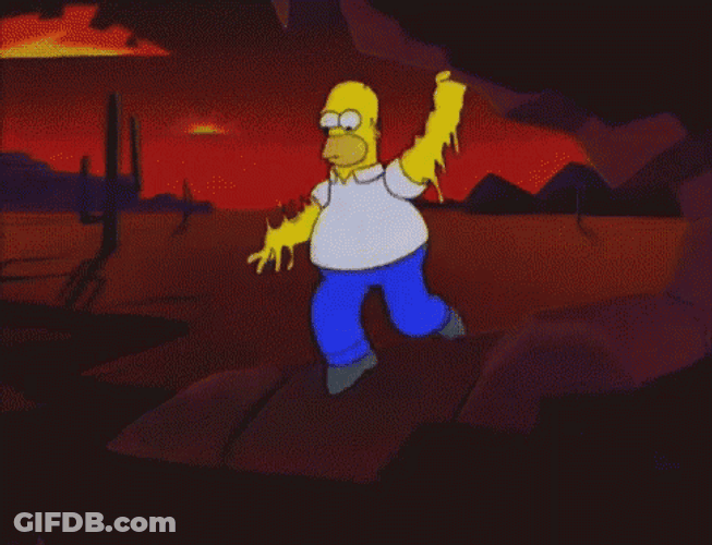 Trippy Dope Homer Simpson Falling GIF