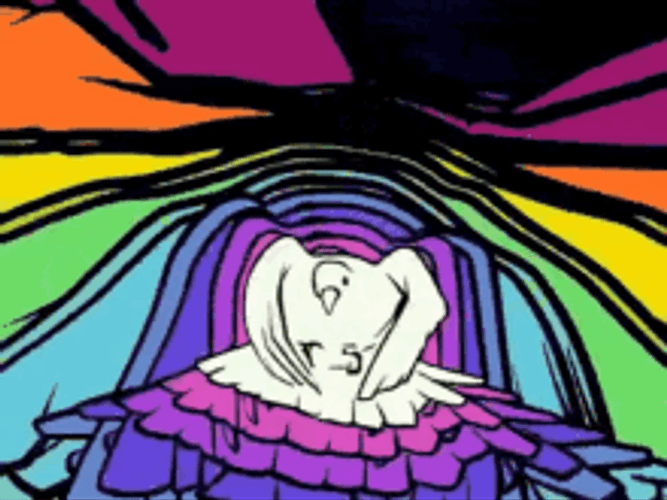 Trippy Dove Flying GIF