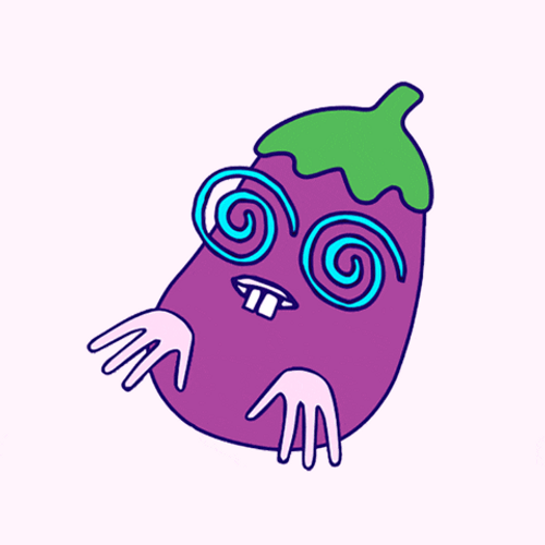 Trippy Eggplant In Trance GIF