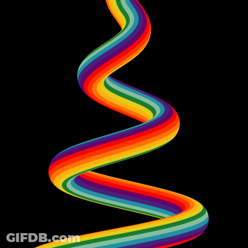 Trippy Flowing Rainbow GIF