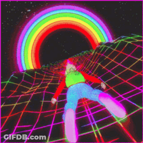 Trippy Flying Wave GIF