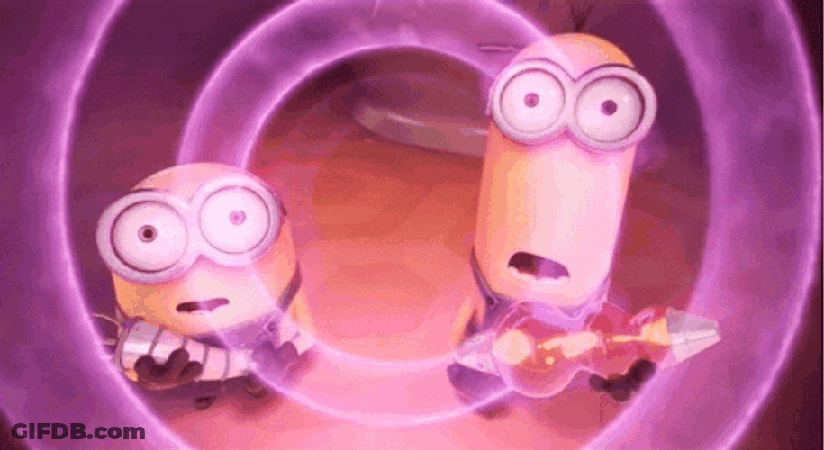 Trippy Hypnotic Minion King Bob GIF