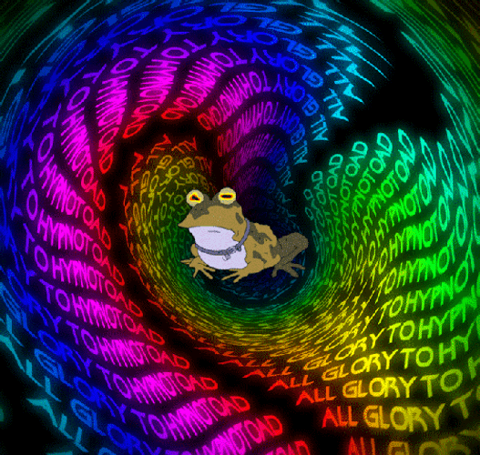 Trippy Hypnotoad Psychedelic Swirls GIF