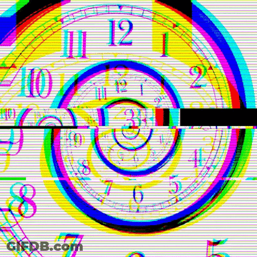 Trippy Moving Clock Timer GIF