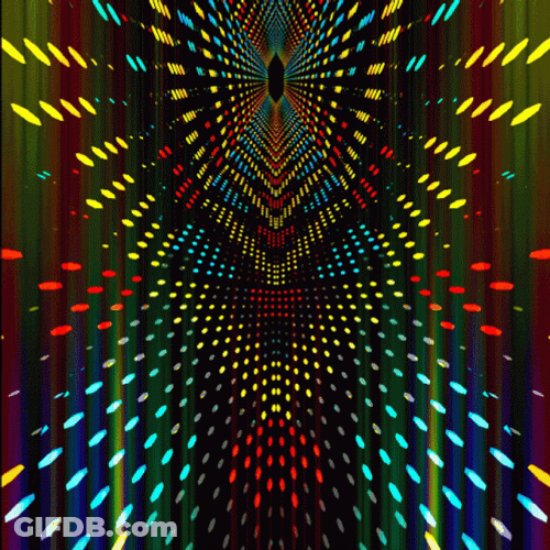 Trippy Multicolored Hexeosis Optical Illusions GIF