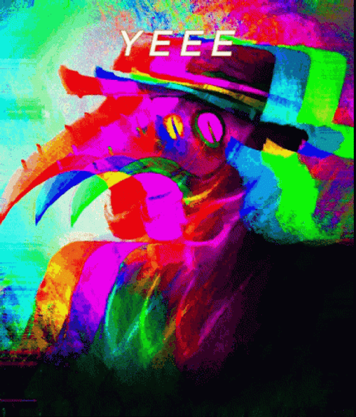Trippy Plague Doctor Stoned Vision GIF