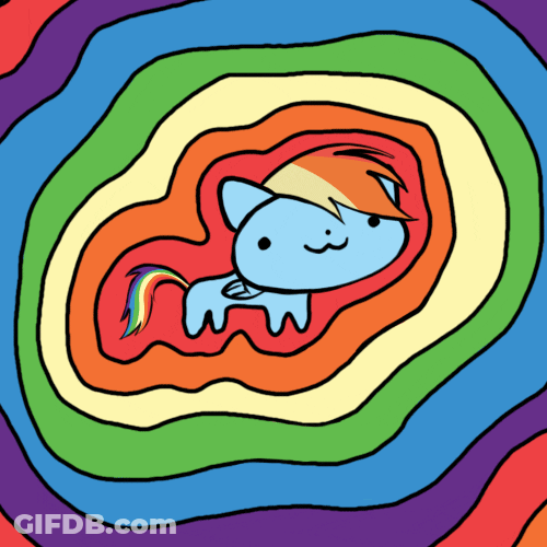 Trippy Rainbow Dash Artwork GIF