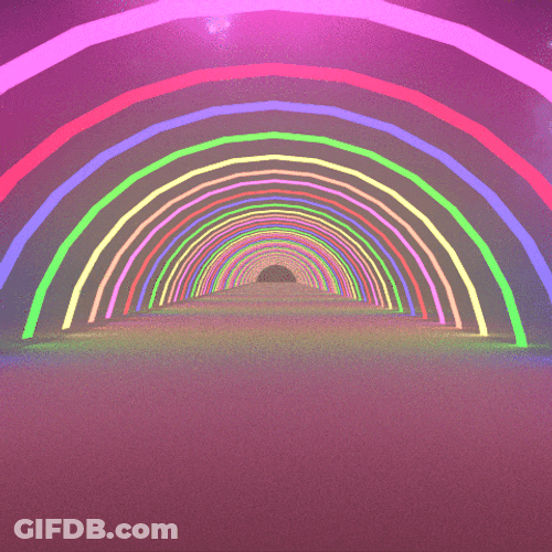 Trippy Rainbow Tunnel GIF