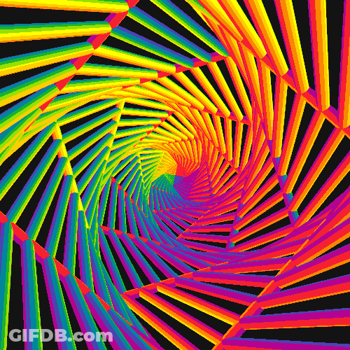 Trippy Rotating Rainbow GIF