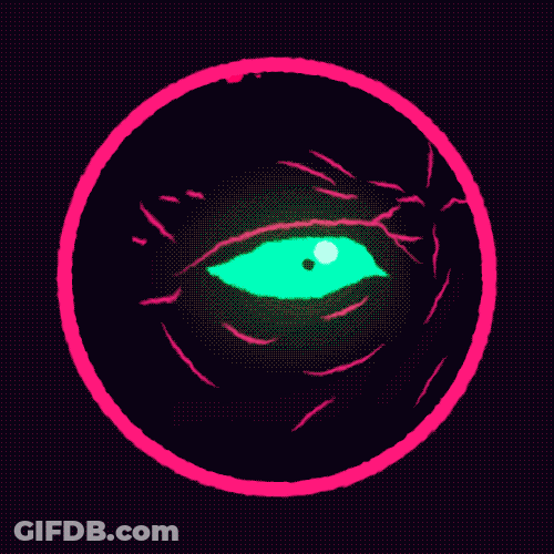 Trippy Sage Green Eyes GIF