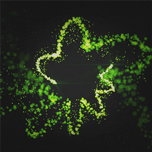 Trippy Sage Green Glitch Star GIF