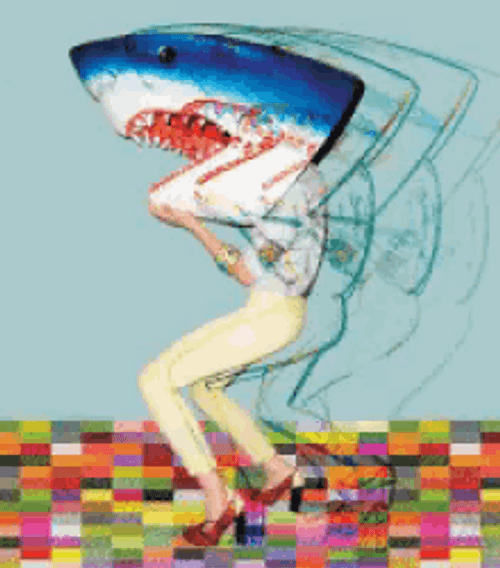 Trippy Shark Human GIF