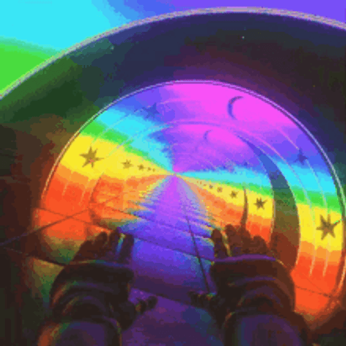 Trippy Sliding Rainbow GIF