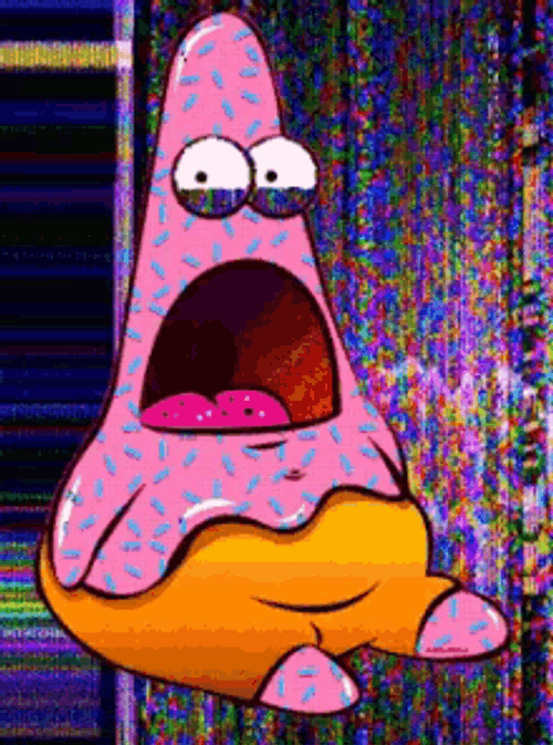 Trippy Surprised Patrick GIF