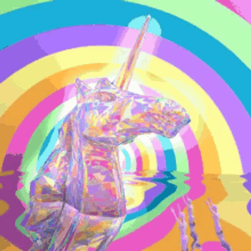 Trippy Unicorn Worship GIF