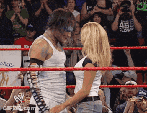 Trish Stratus And Jeff Hardy GIF