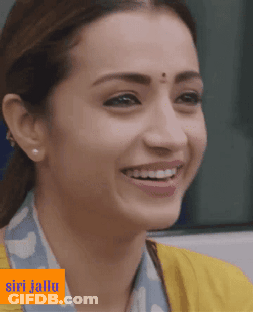 Trisha Krishnan Laughing While Searching Siri GIF