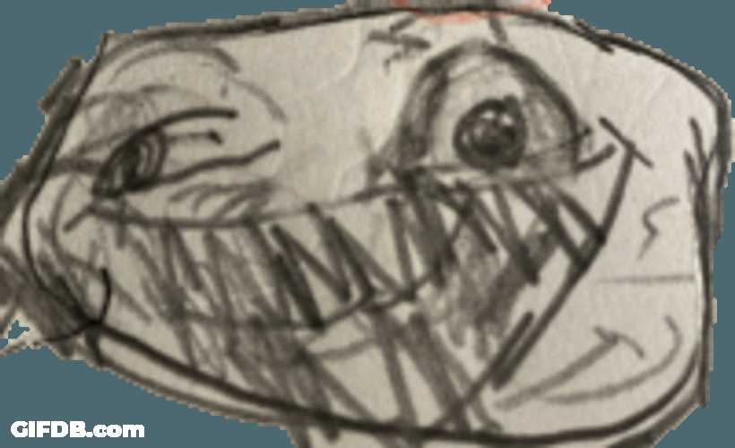 Triste Troll Face Meme Sticker GIF