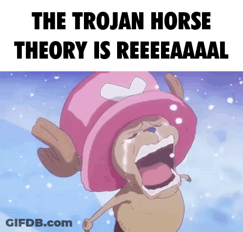 Trojan Horse Theory Is Reeeeeaaaal Cartoon Character GIF