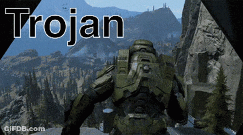 Trojan Soldier In Military Uniform GIF