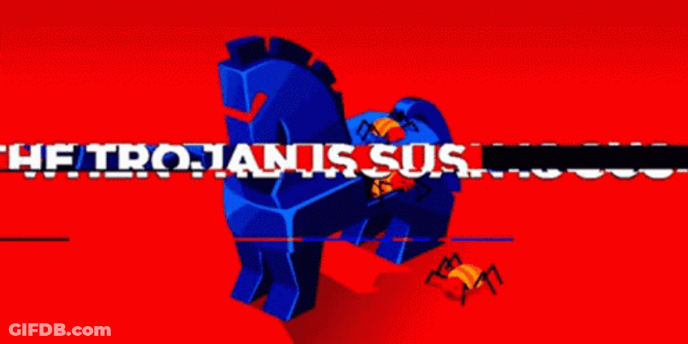 Trojan Virus Is Sus Glitch GIF