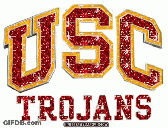 Trojans USC Glitter Poster GIF