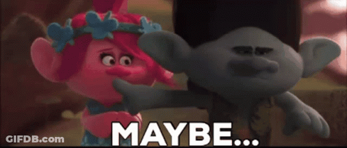 Troll Covering Another Troll's Mouth Saying Maybe GIF