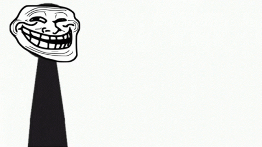 Troll Face Firing Gun GIF