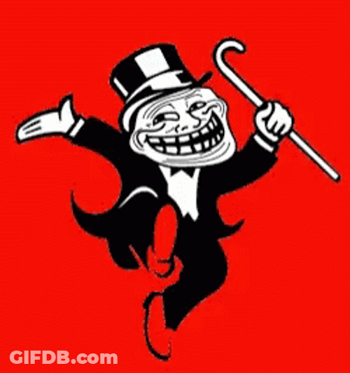 Troll Face Flashing Lights GIF