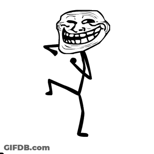 Troll Face Meme Dance Ending Pose GIF