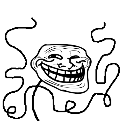 Troll Face Meme Shaking Arms GIF