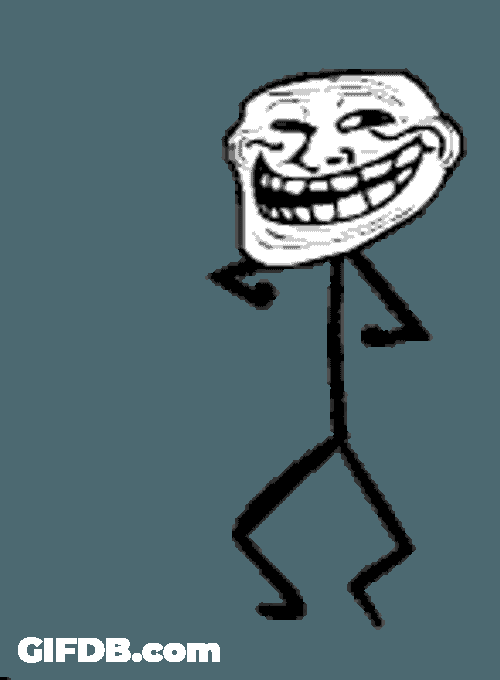 Troll Face Meme Sticker GIF