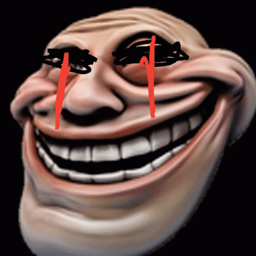 Troll Face No Eyes Scary Face GIF
