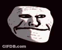Troll Face With Big Smile GIF