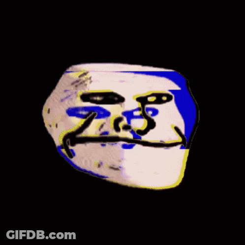 Troll Face With Smiley Face GIF