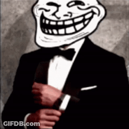 Troll In Tuxedo And Bow Tie Smiling GIF