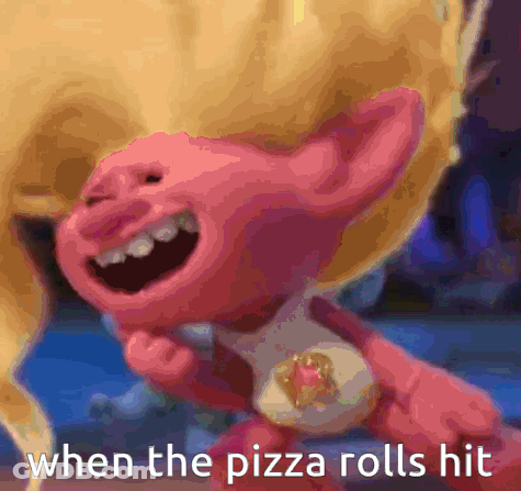 Troll Laughing When The Pizza Rolls Hit GIF
