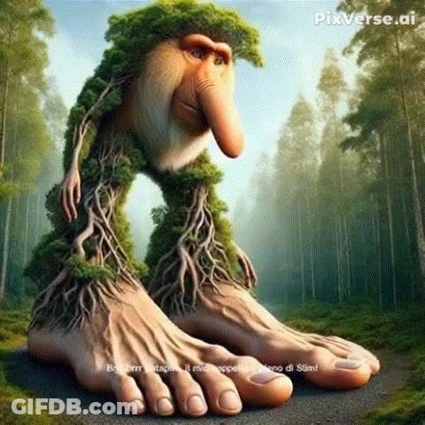 Troll Made Of Trees And Roots GIF