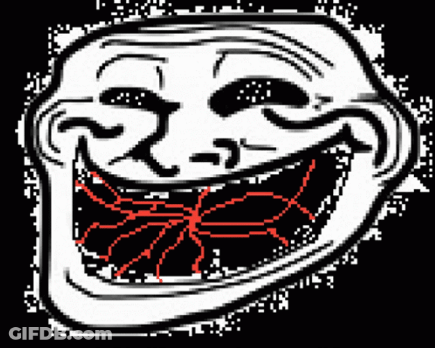 Troll Meme Face Exploding Like Firework GIF