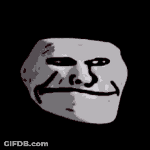 Troll Meme Transforming Into Terrifying Red Face GIF