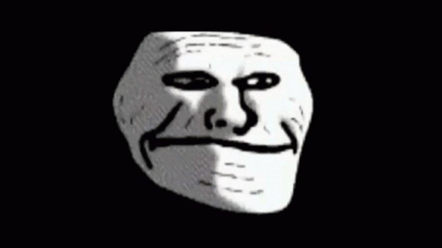 Troll Meme Turning Into Creepy Red Face GIF